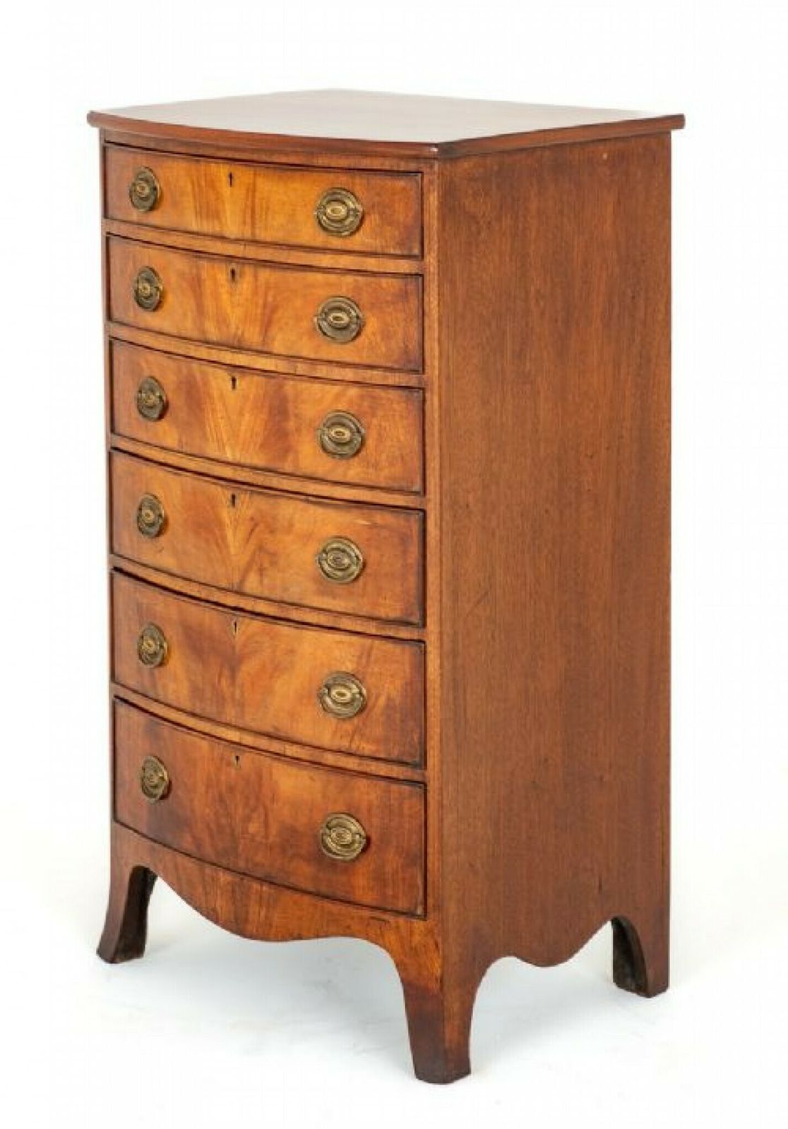 Regency Chest Drawers Tall Boy Bow Front photo furniture