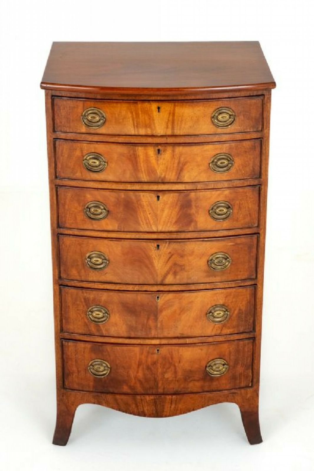 Regency Chest Drawers Tall Boy Bow Front photo Furniture