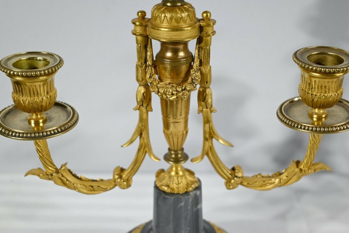 Home Decor Pair Of Bronze And Marble Candelabra   Mid 19th Century photo