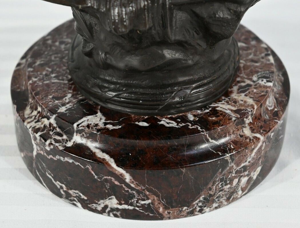 Home Decor Bronze “The Reaper”, Signed E.Aizelin – 2nd Part Of The 19th Century photo