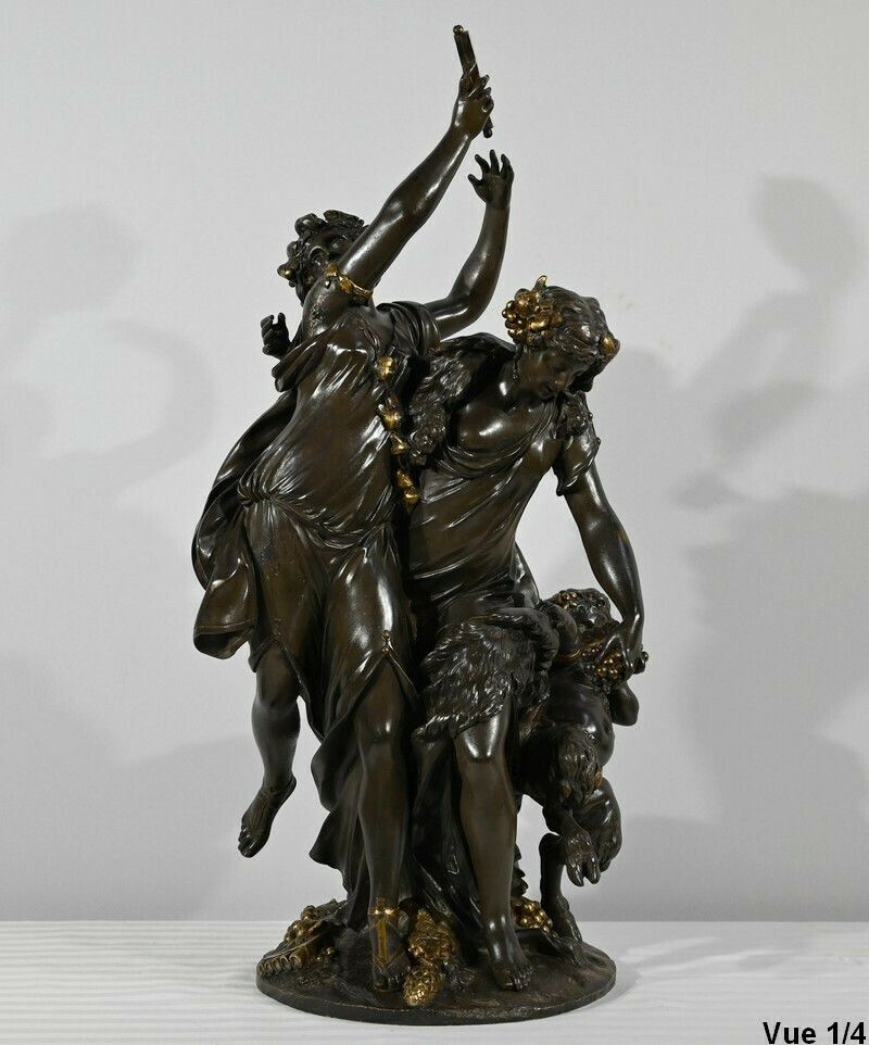 Bronze "Bacchanal", After Clodion   2nd Part Of The 19th Century photo 6555.95