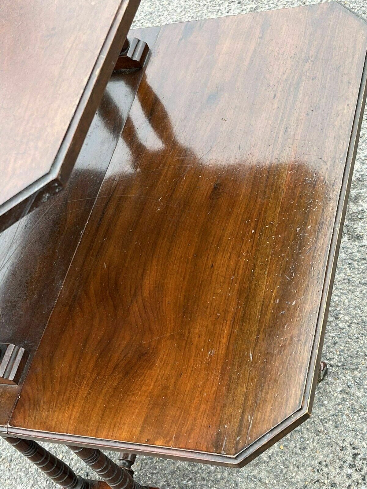 photo for sale Victorian Mahogany 2 Tier Folding Sutherland Afternoon Tea Table