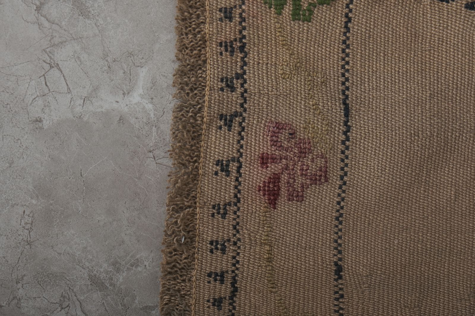 photo for sale Mid 20cty Vintage Camel Turkish Kilim Rug 2'7'' X 13'4''
