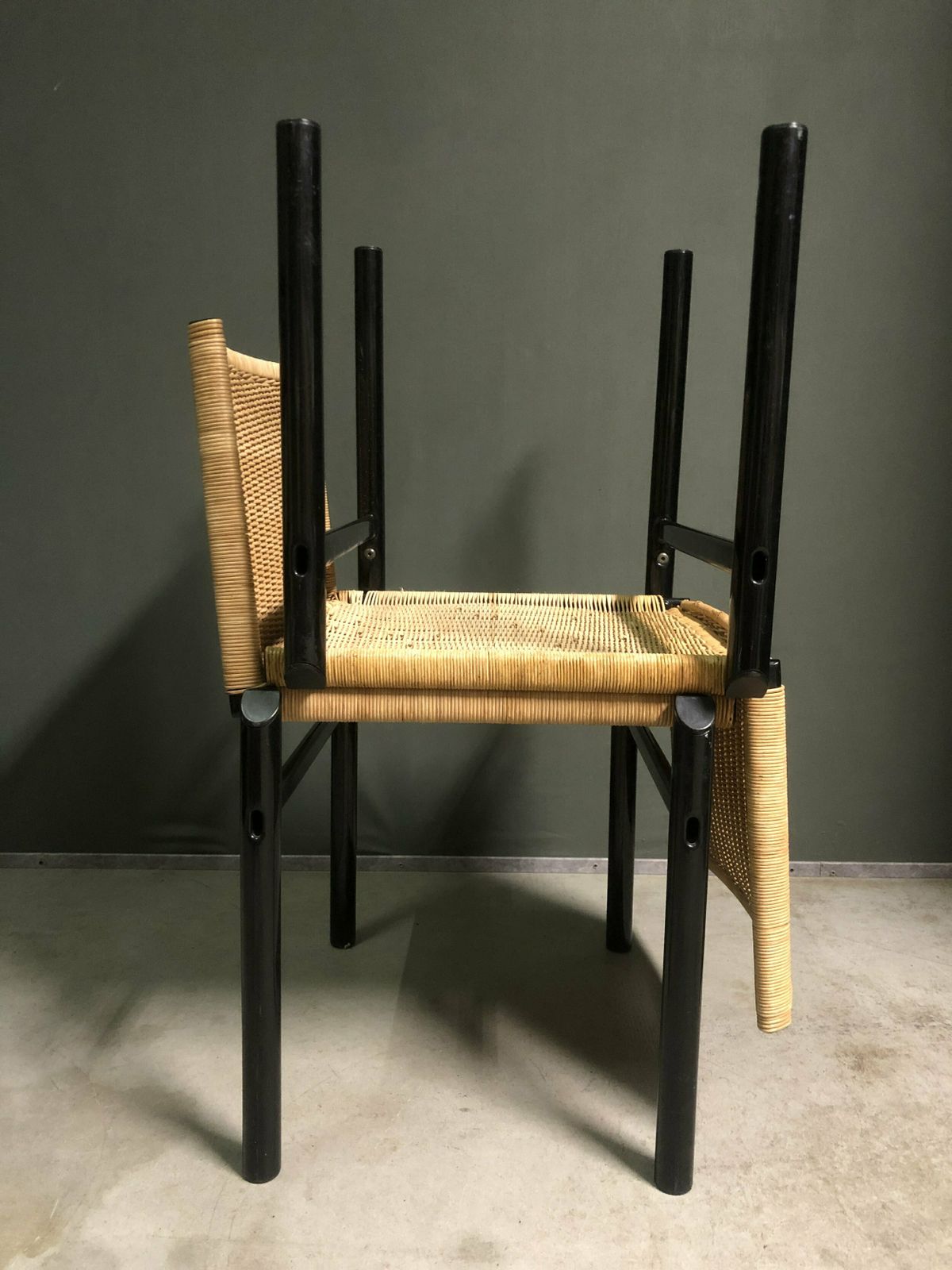 4 X Afra & Tobia Scarpa, Mastro Chairs For Molteni 1980. photo Furniture