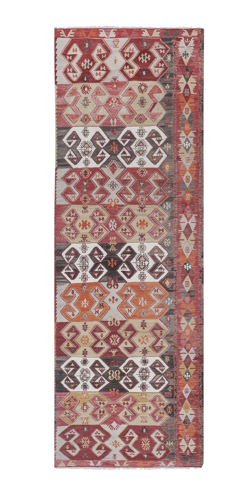 Vintage Foyer Turkish Kilim Rug 4'11'' X 14'5''