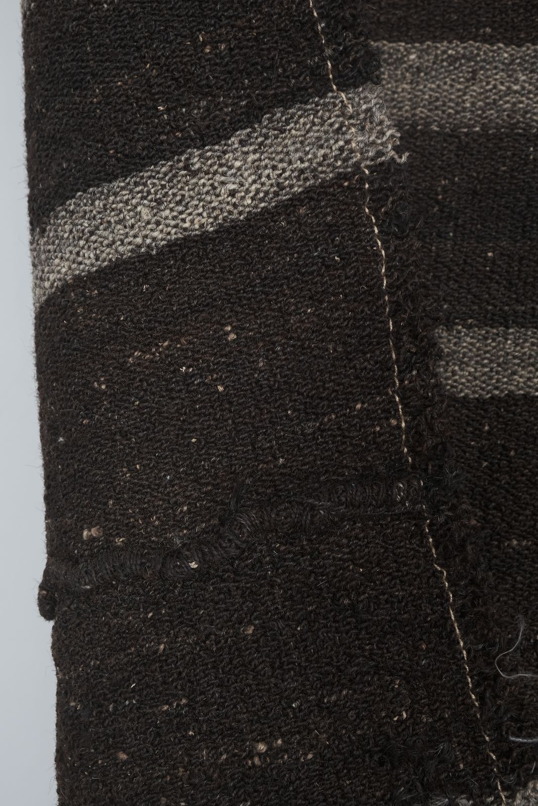 Vintage Striped Goat Hair Kilim Rug 7'4'' X 7'8'' photo Textiles