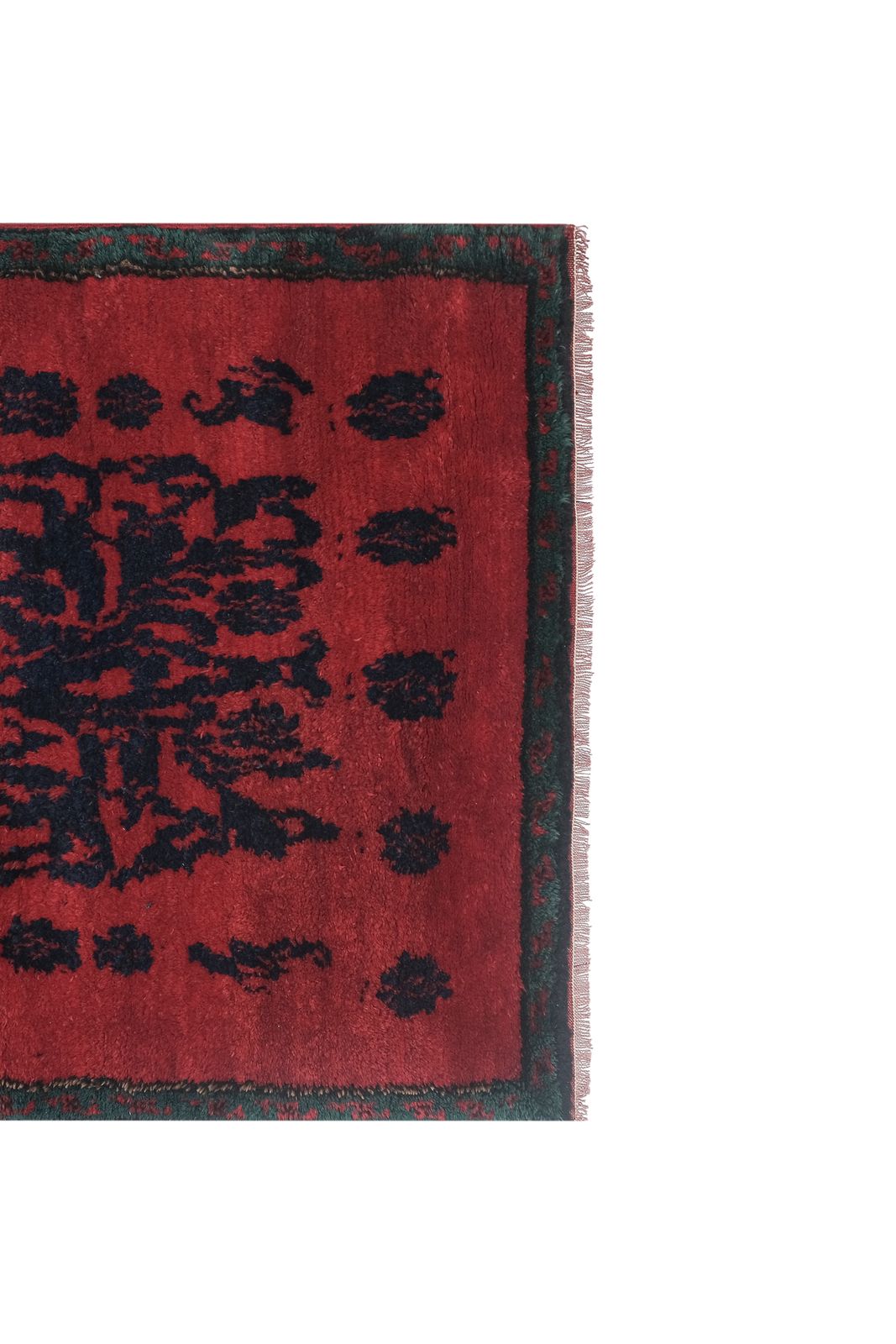 Vintage Angora Wool Turkish Shaggy Rug 3'5'' X 4'7'' photo vintage