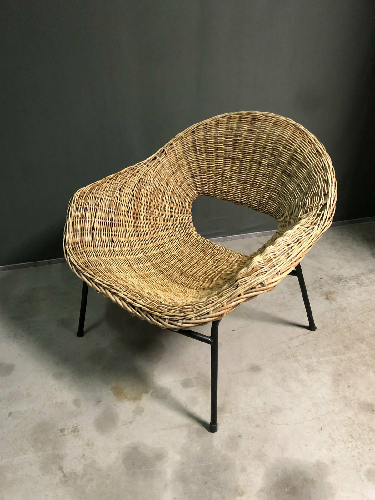 1960's Rattan Lounge Chair   Dutch. photo Furniture