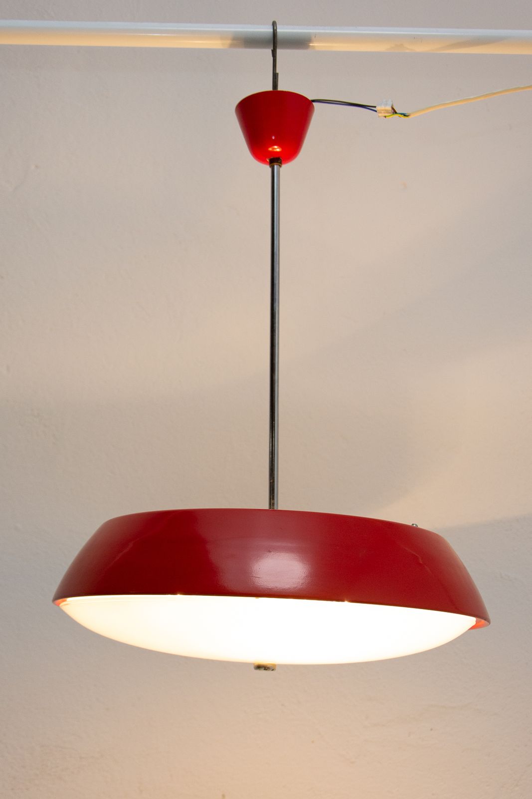 Mid Century Space Age Pendant Lamp By Josef Hurka, Czechoslovakia, 1960´S