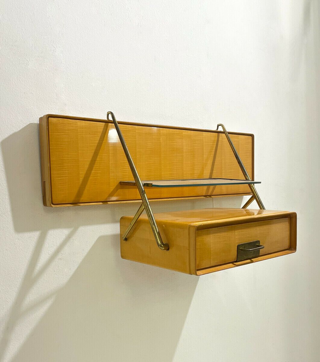 Pair Of Italian Wall Mounted Nightstands By Silvio Cavatorta photo 2960.0