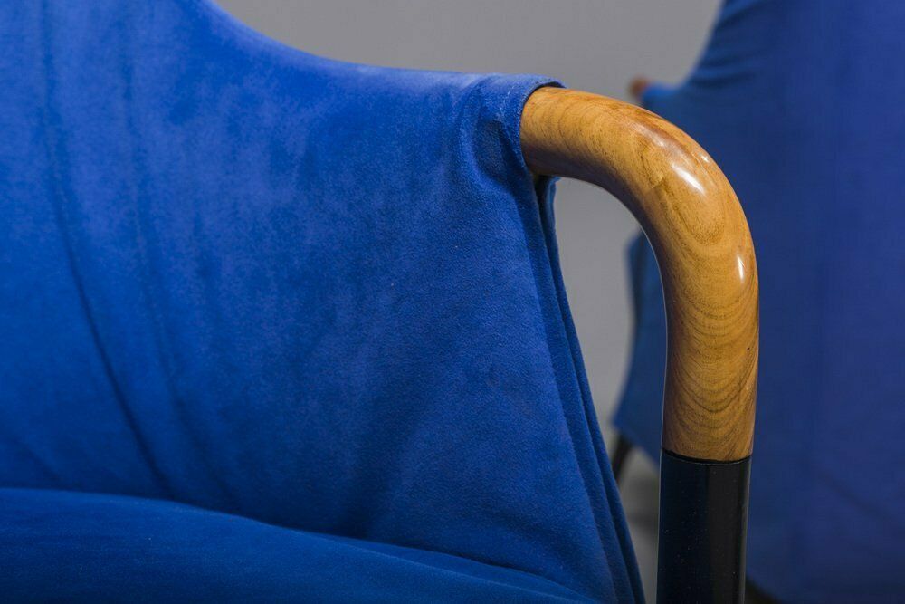 photo vinterior Italian Project Alcantara Armchairs By Umberto Asnago For Giorgetti/Progetti, 1980s, Set Of 3