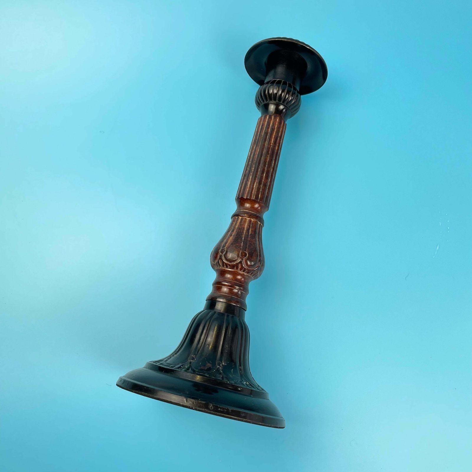 Cast Metal & Enamel Candle Holder Heavy (Single) photo for sale