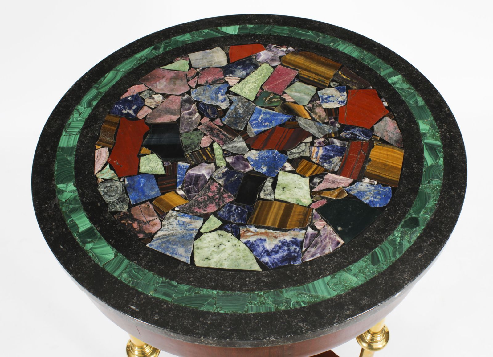 Antique Italian Pietra Dura Occasional Table Early 20th Century photo furniture