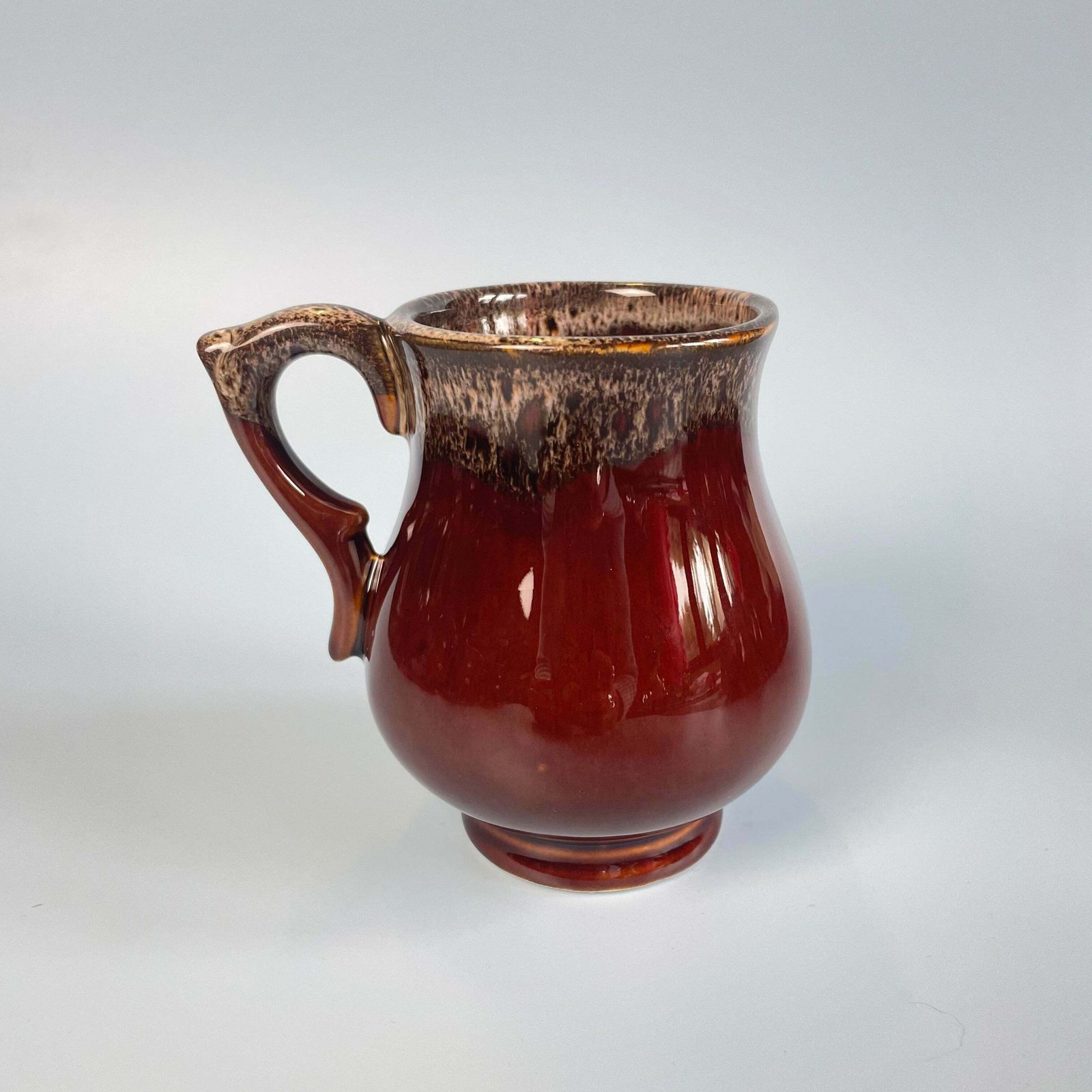 Brown Glazed Ceramic Swirl Coffee Pot Set With 6 Cups, Milk Jug & Sugar Bowl photo furniture