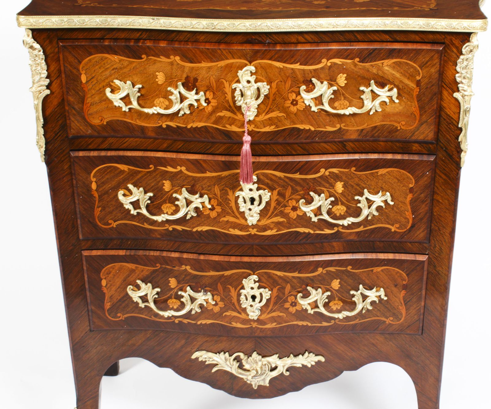 Antique French Louis Revival Kingwood Marquetry Commode  C.1880 photo buy