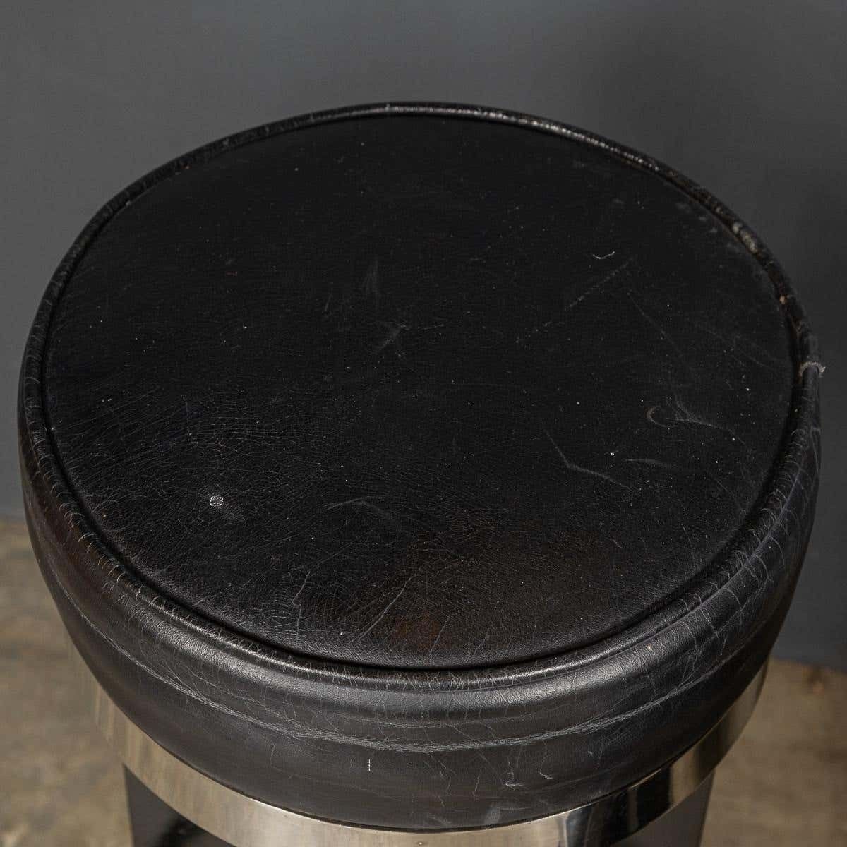 photo for sale 20th Century Set Of Three American Swivel Top Stools, C.1950