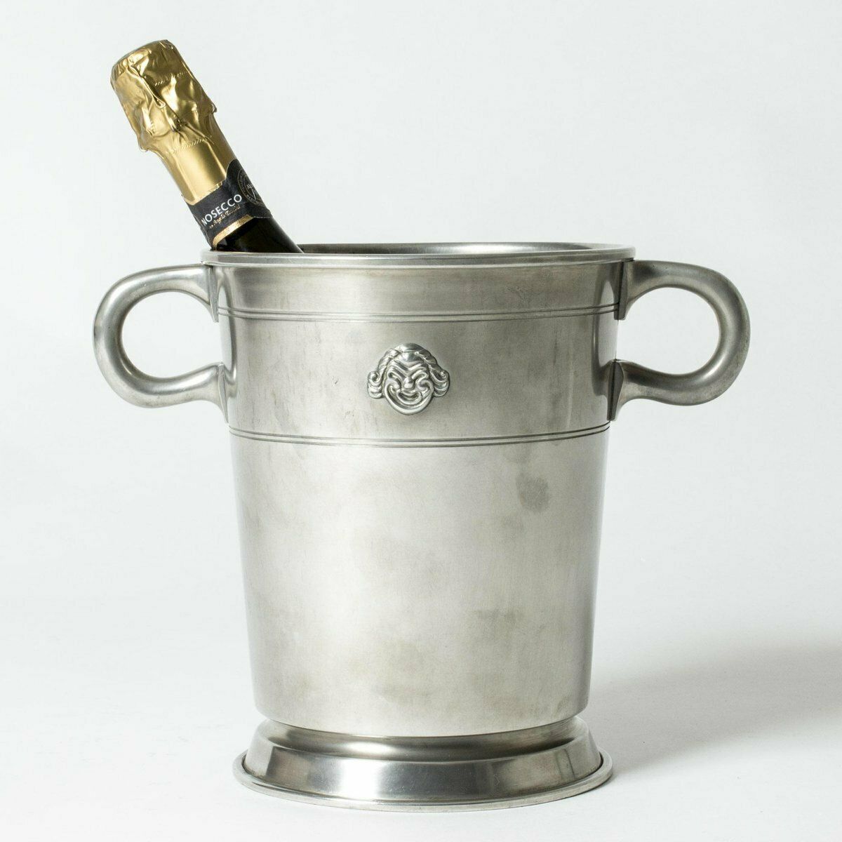 Vintage Pewter Ice Bucket By Hugo Ghelin For Ystad Metall, 1928 photo for sale