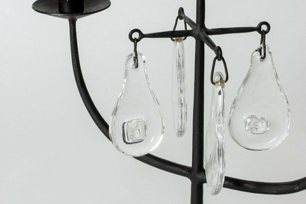 Wrough Iron Candelabra By Erik Höglund, 1960s photo 987.0