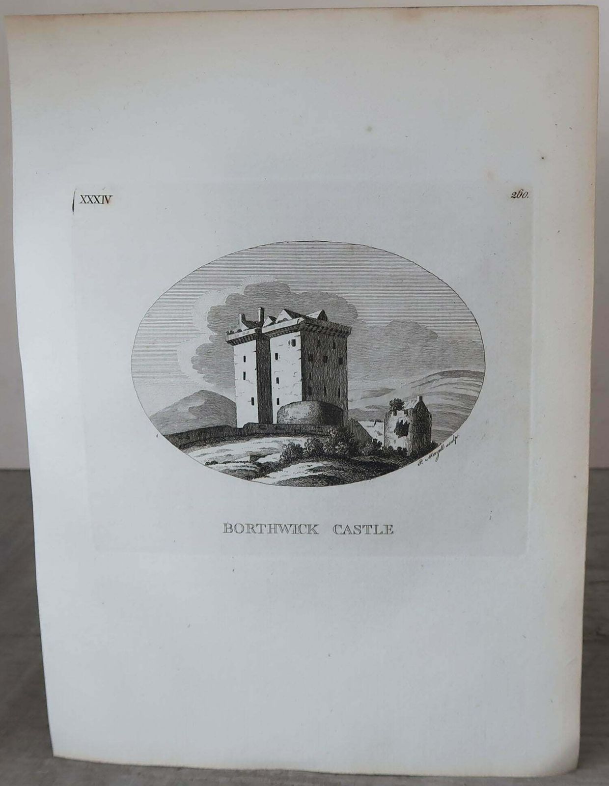 Set Of 8 Antique Prints Of Scottish Castles, Circa 1770 photo vintage