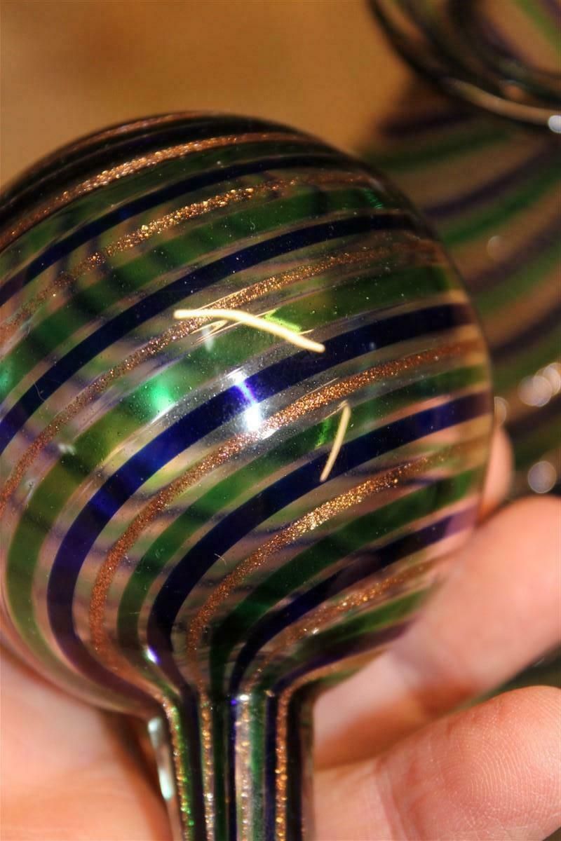 Toso Bottle Vase In Murano Avventurina And Blue And Green Colours Italy 1960s photo buy