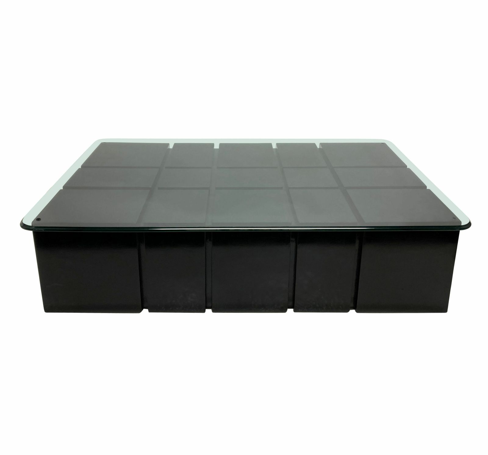 An Italian Mid Century Black Lacquered Occasional Table