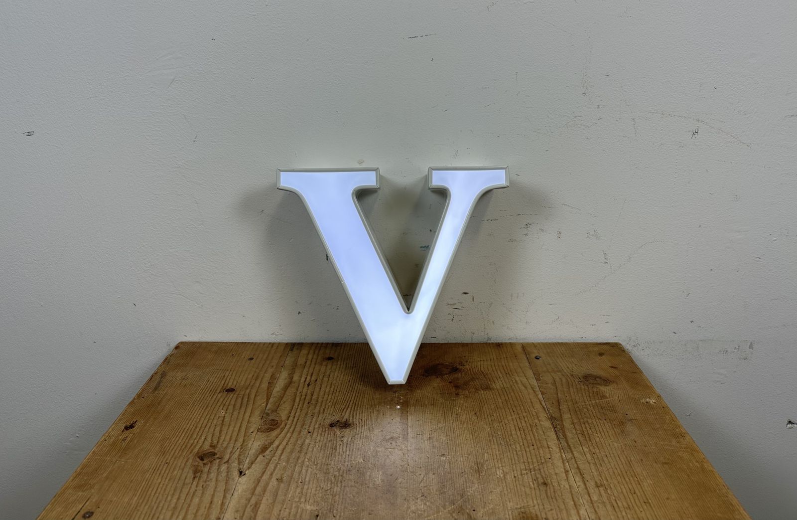 photo furniture Vintage  Illuminated Letter V , 1980s