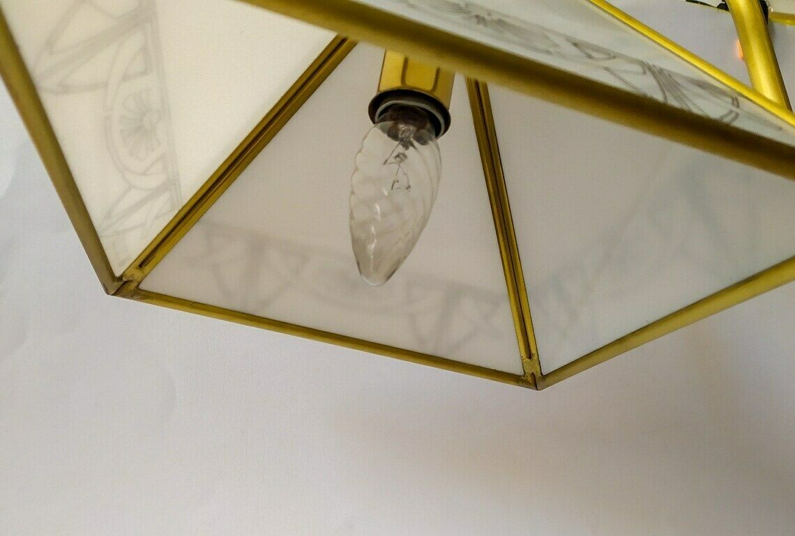 Polyarte Desk Light Vintage Design Italian Glass White Gold Table Lamp Art Deco Style photo 274.8