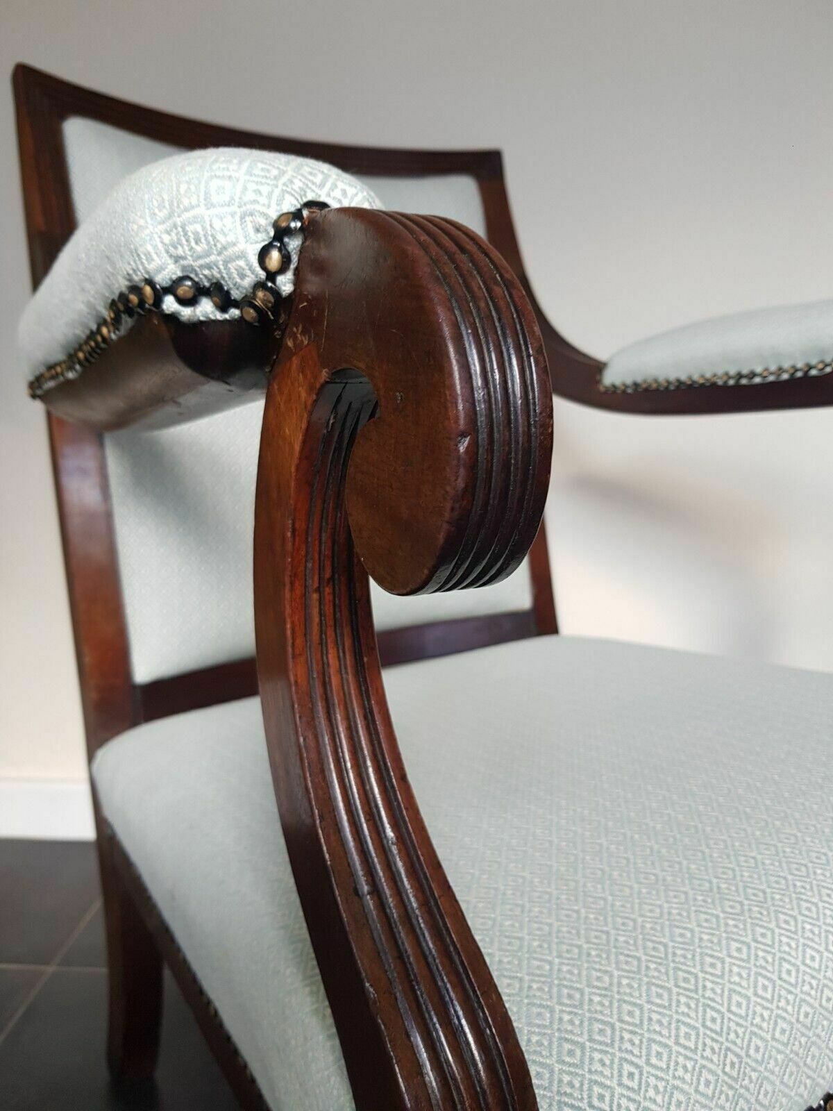 Early Regency Reupholstered Country House Armchair Antique Circa 1830 photo Furniture