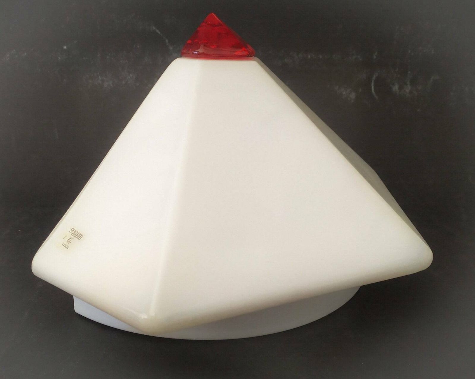 Wandlamp Matita Design Federica Marangoni Murano Glas Wit En Rood Vintage Jaren 80 Italiaanse Glazen Wandlamp Nason photo vintage