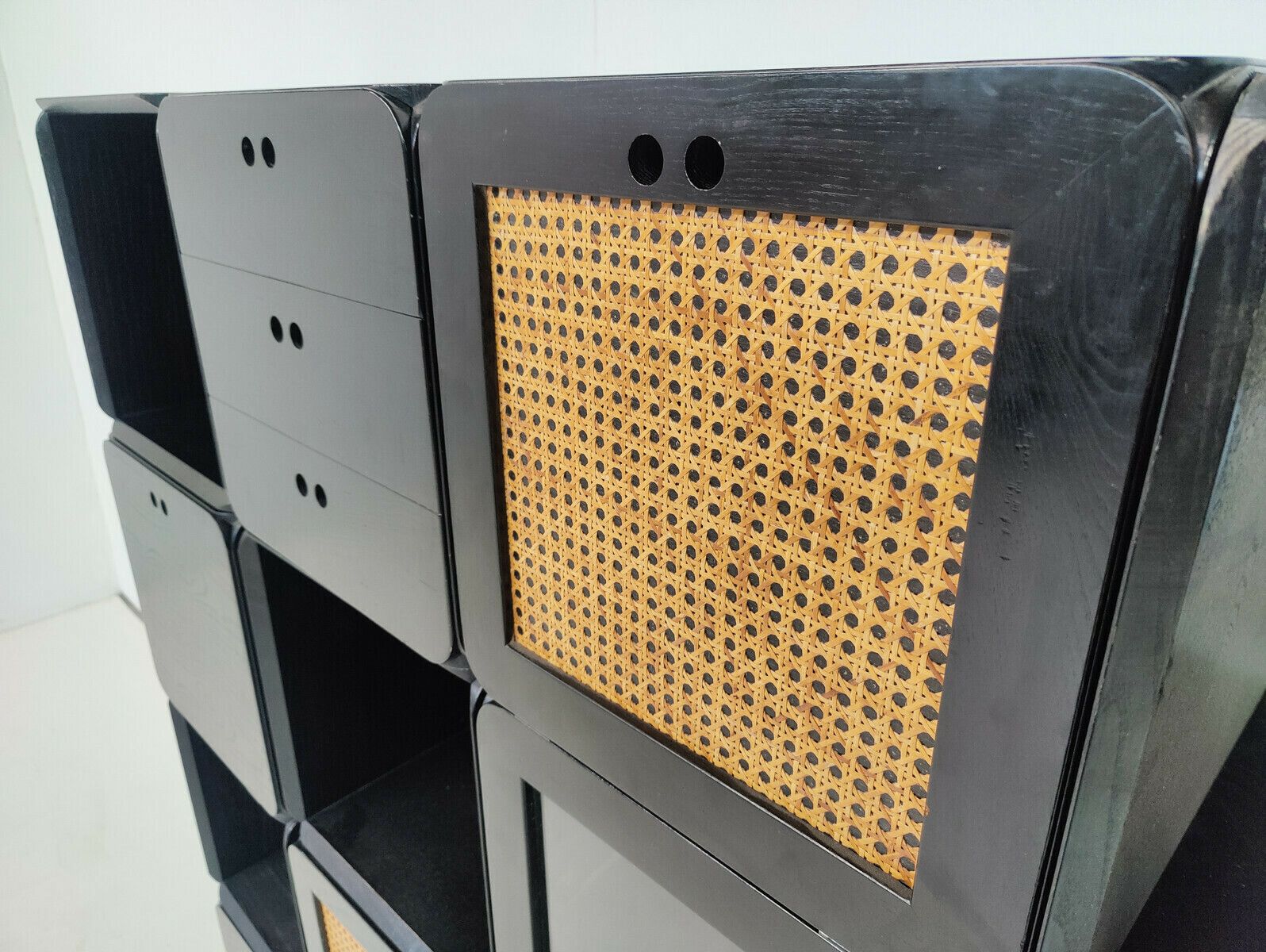 photo furniture Set Of Modular Black Wooden Cubes By Derk Jan De Vries
