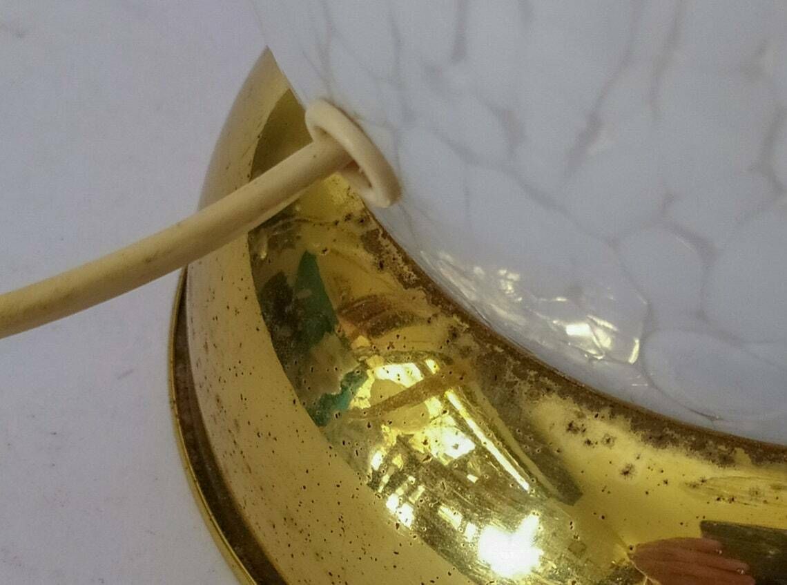 Mushroom Murano Table Light Vintage Table Lamp In White Glass Base In Brass Mushroom Space Age Designlamps photo vintage