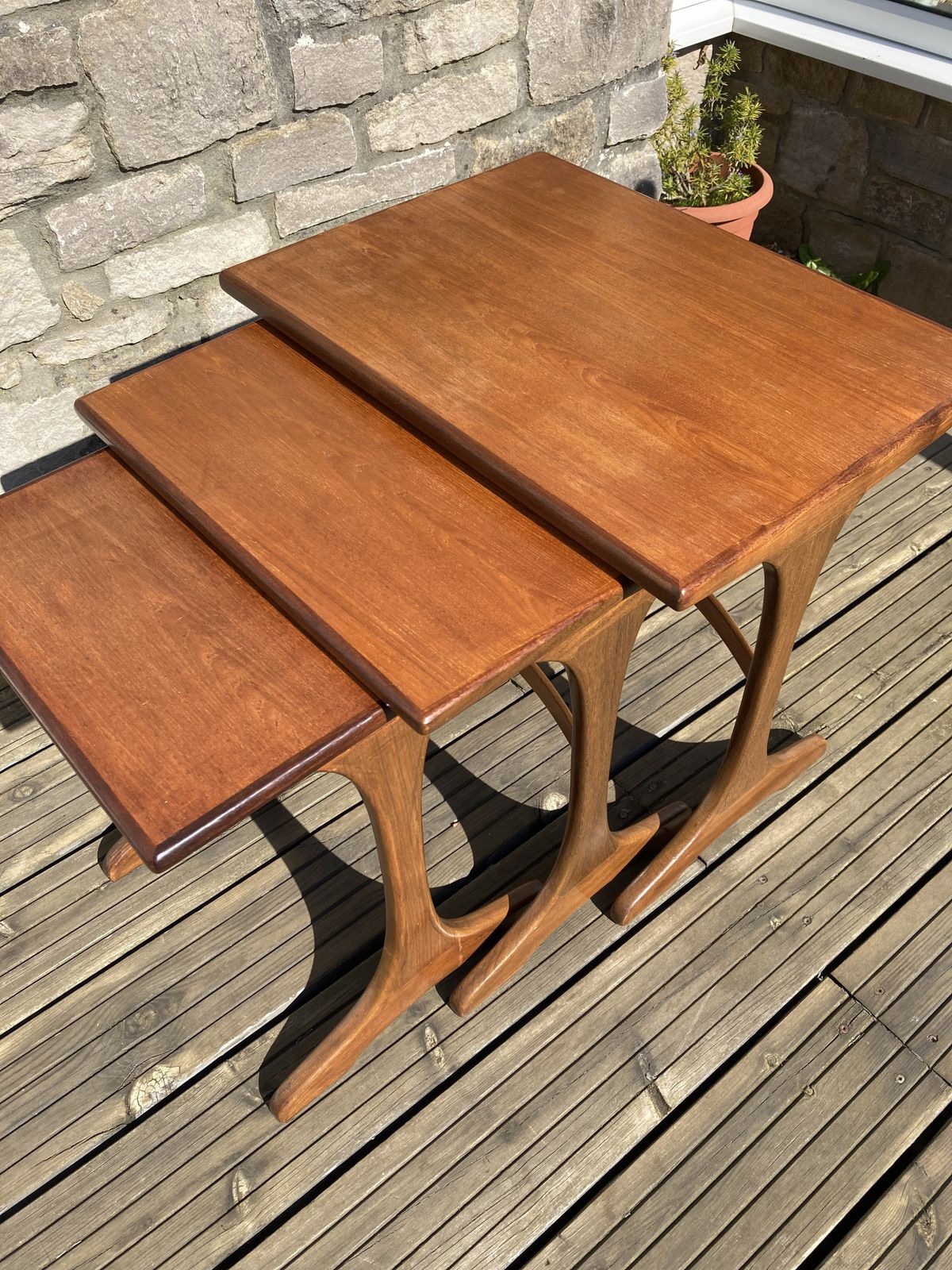 Teak Nest Of Tables By Victor Bramwell Wilkins For G Plan Set Of 3 photo for sale