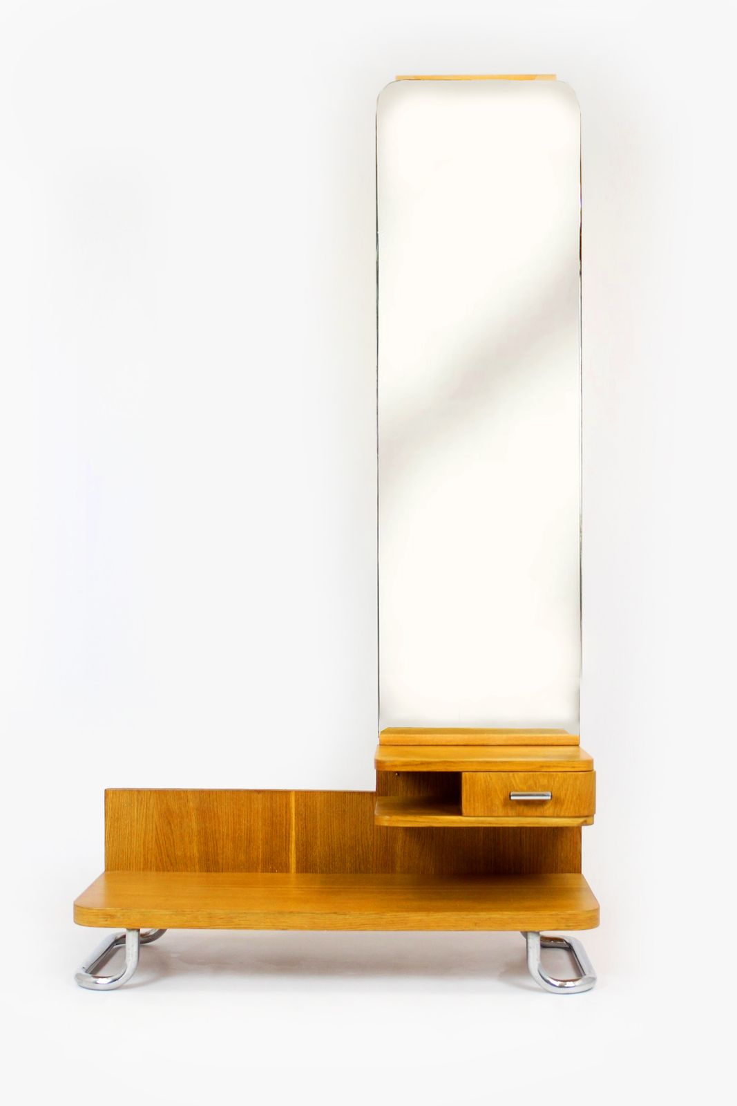 Bauhaus Chromed Tubular Steel Dressing Table, 1940s