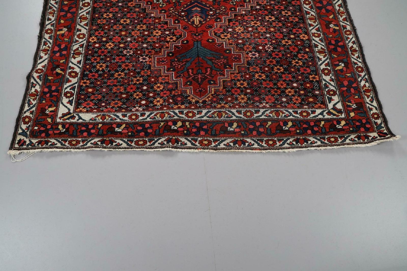 Floral Antique Rug Wool Geometric Carpet Blue Lounge Home Interior Livingroom Decor photo 4900.0