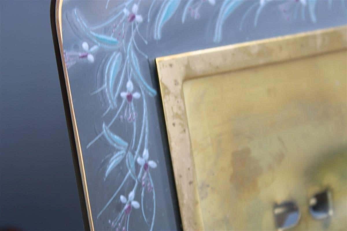 Photo Frame In Decorated Crystal And Brass Italian Design 1970s photo Home Decor