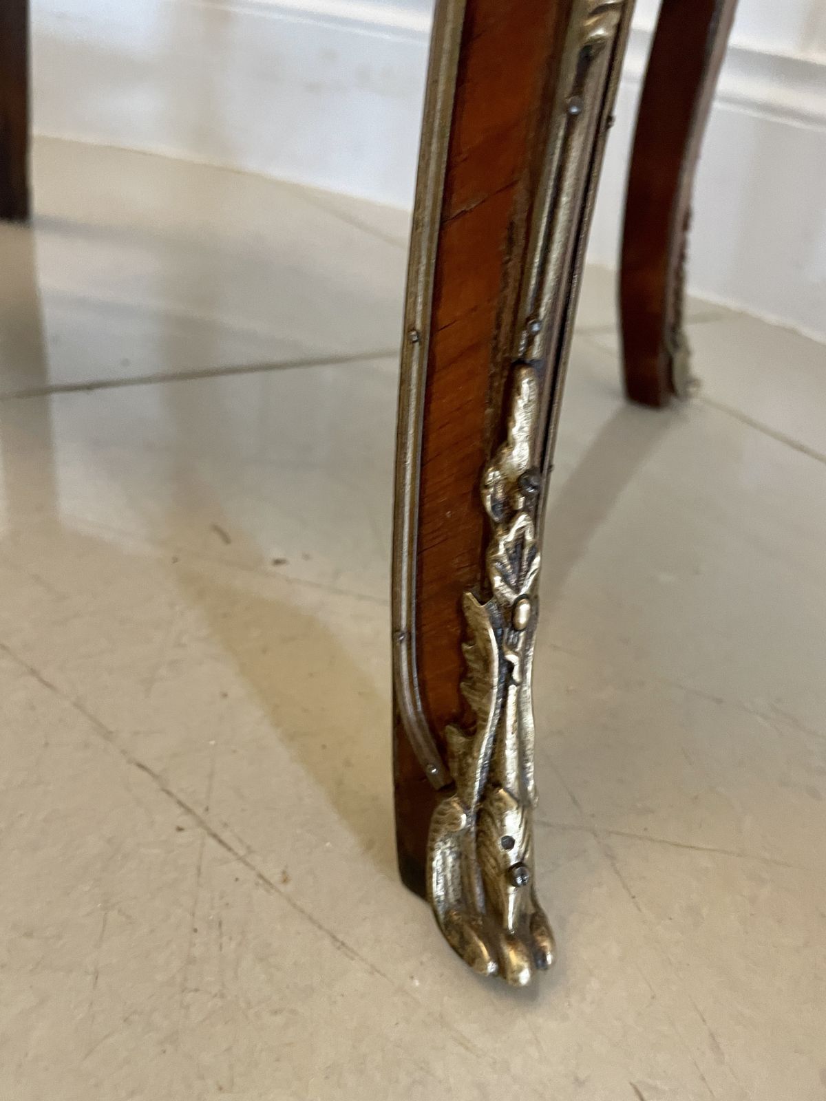 Fine Quality Antique Freestanding French Kingwood And Ormolu Mounted Side Table photo for sale