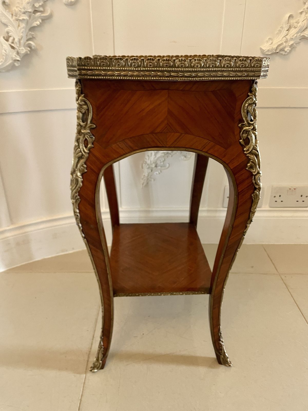 Fine Quality Antique Freestanding French Kingwood And Ormolu Mounted Side Table photo buy