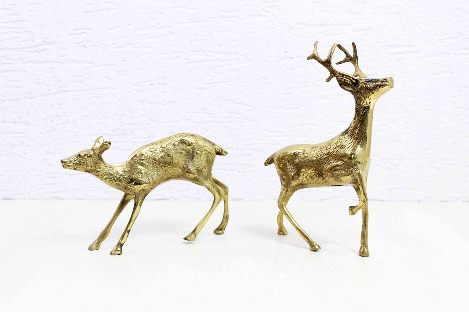 Couple Of Brass Deer From The 60s/70s photo furniture