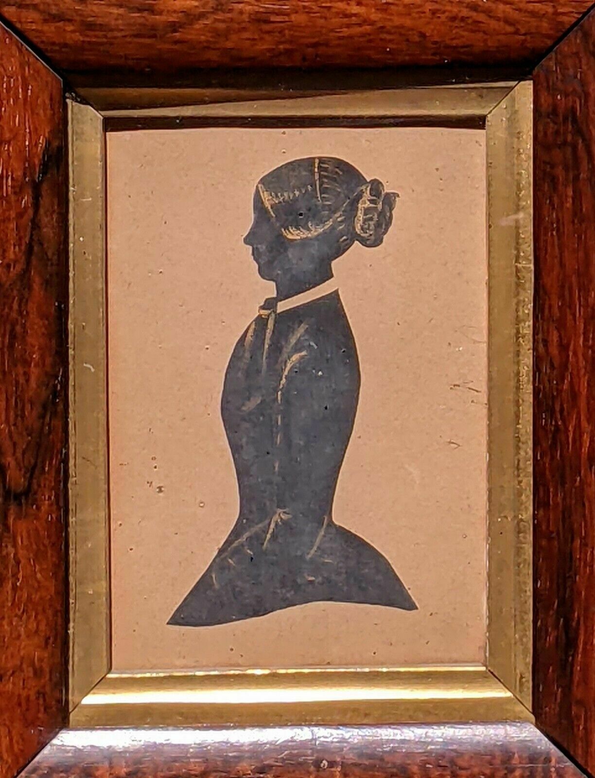 Georgian Silhouette Painting Of Young Girl photo for sale