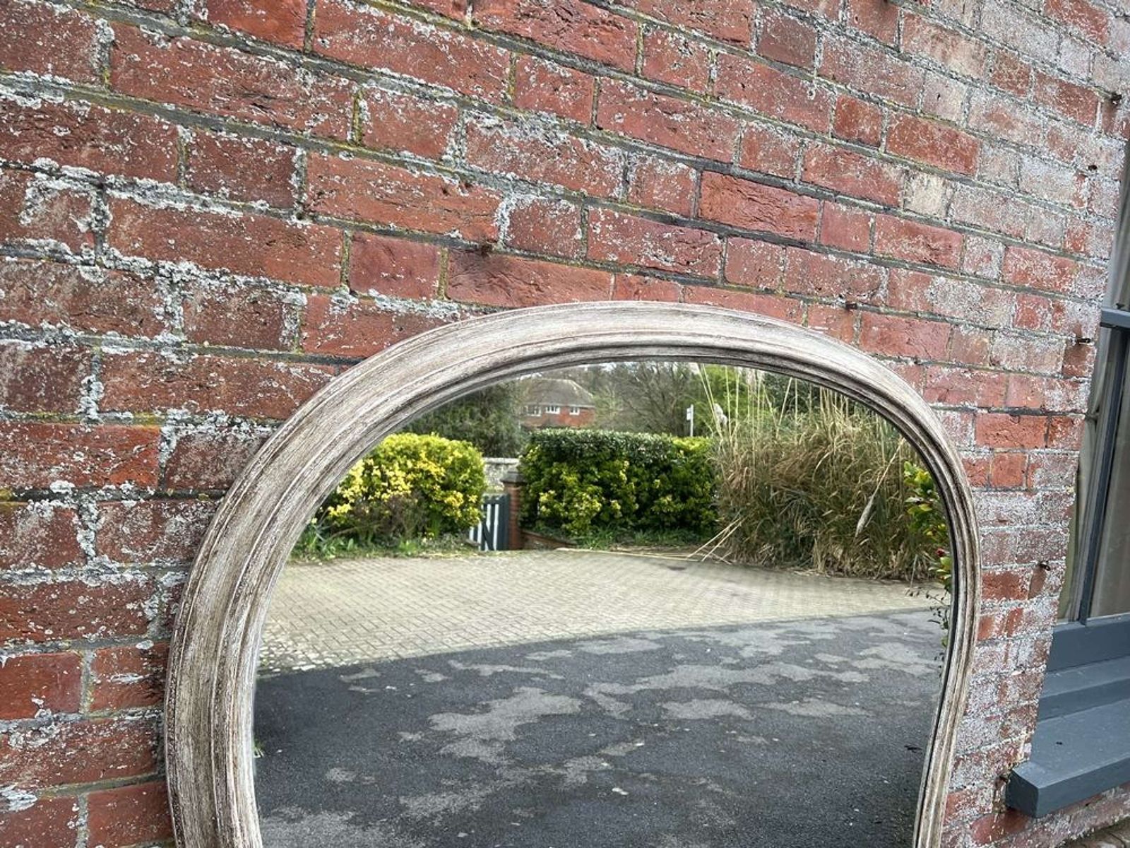 An Exceptional Large Antique English 19th C Painted Overmantle Mirror. photo 1995.0
