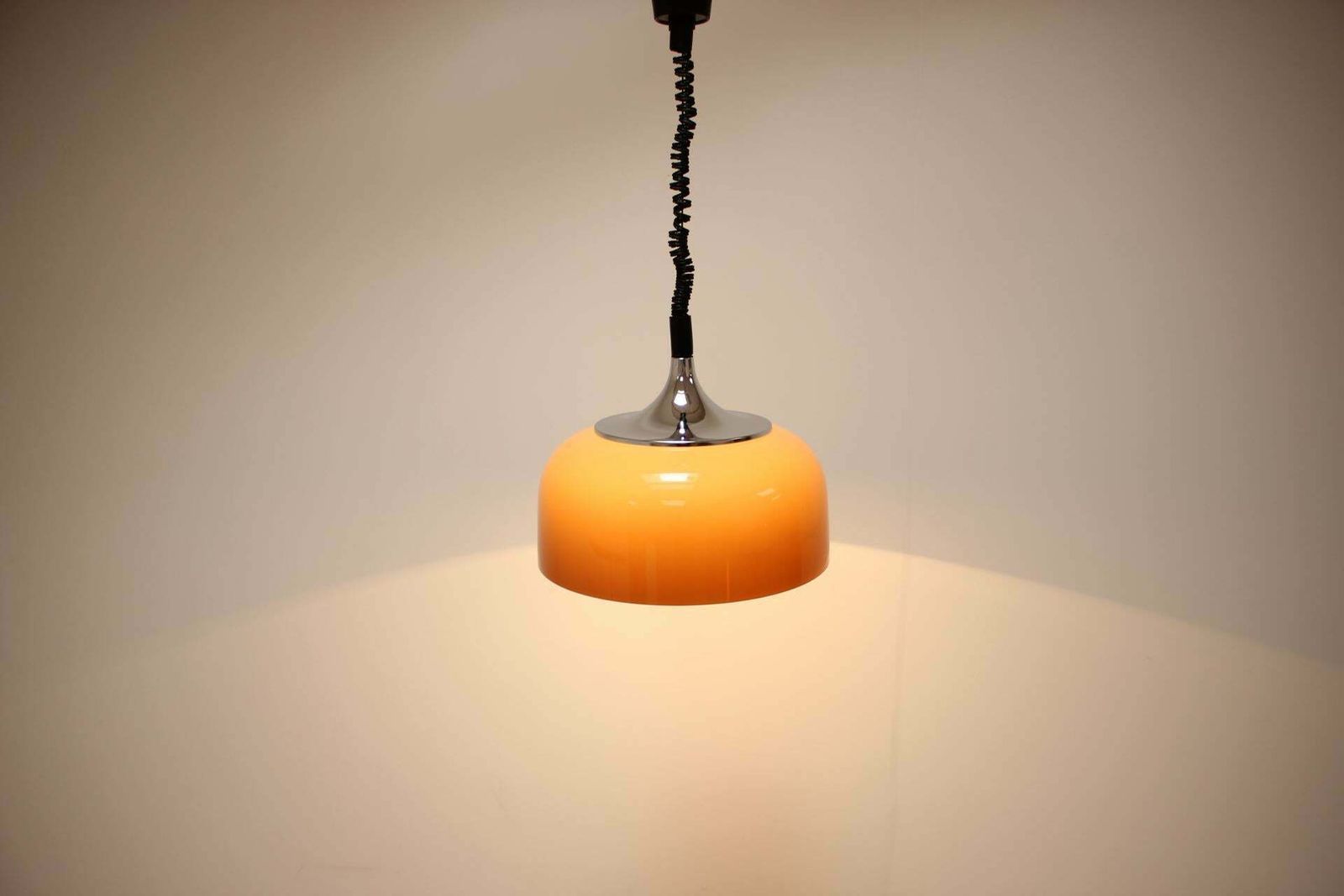 Midcentury Pendant By Harvey Guzzini For Meblo, Italy photo vintage