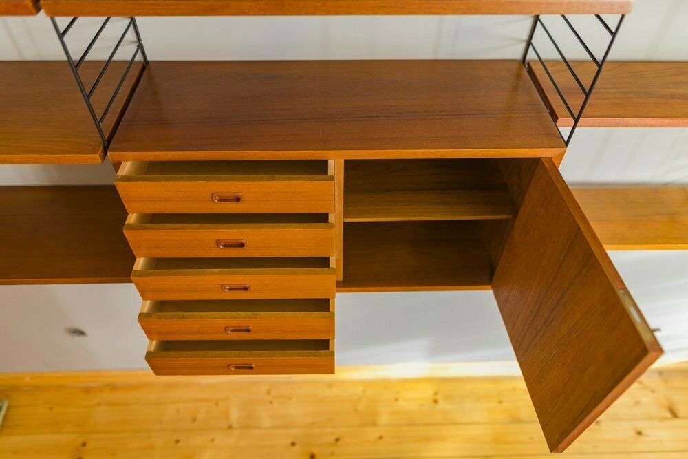 Teak Modular Wall Shelf By Nils Strinning For String, 1960s photo 2116.0