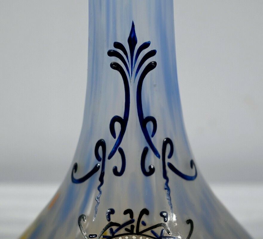 Pair Of Glass Paste Vases, Signed Legras – Late 19th Century photo vintage