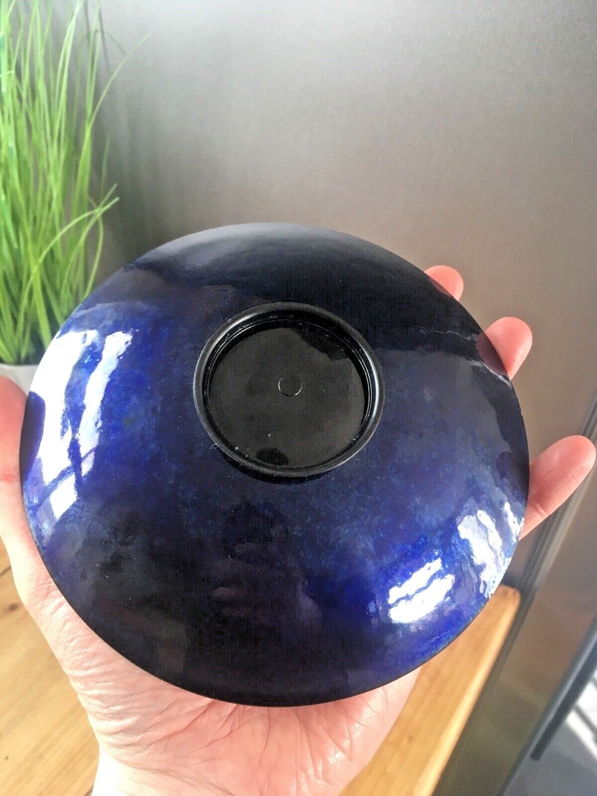 Mid Century Modern Fischland 60s Enamel Eyeball Dish Spike Candle Holder Vintage photo vintage
