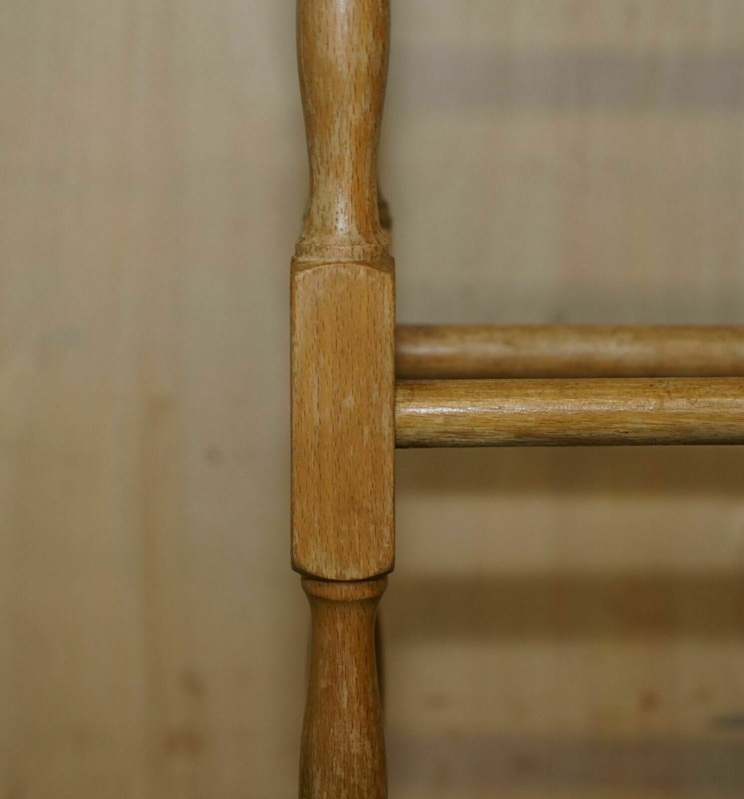 Stunning Antique Circa 1900 Victorian Pine Towel Rail Elegant Turned Design photo vinterior