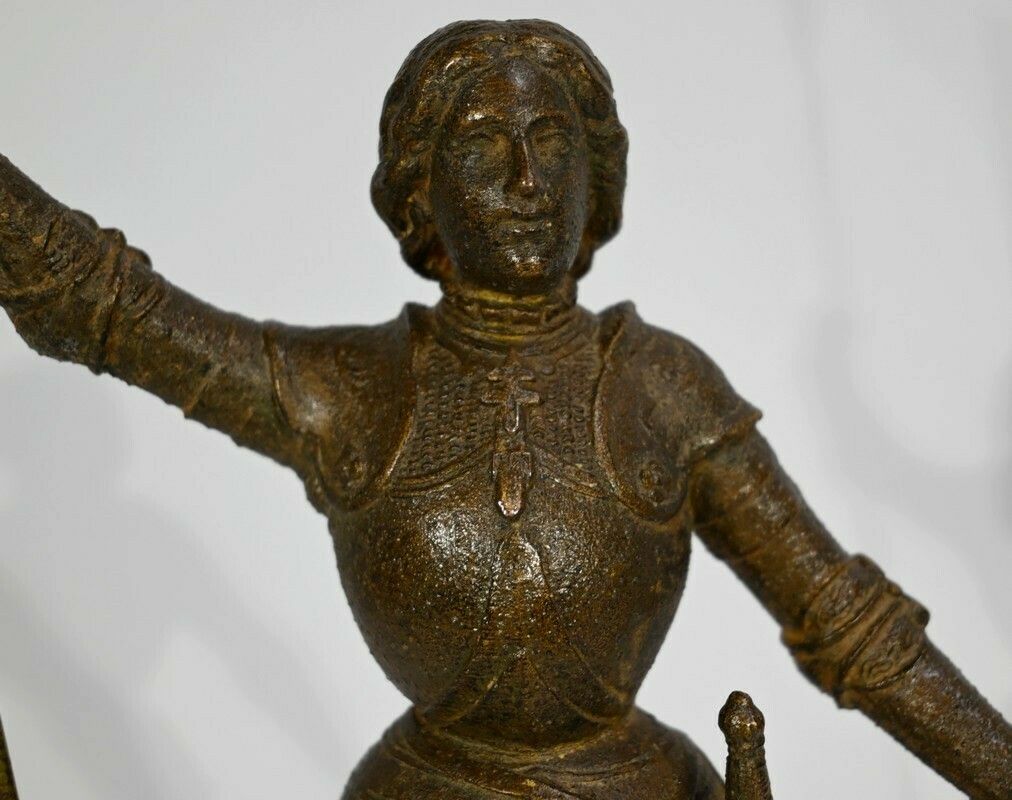 Spelter Of Joan Of Arc Victorious, Signed A. Foulon   Late 19th Centur photo 1024.85