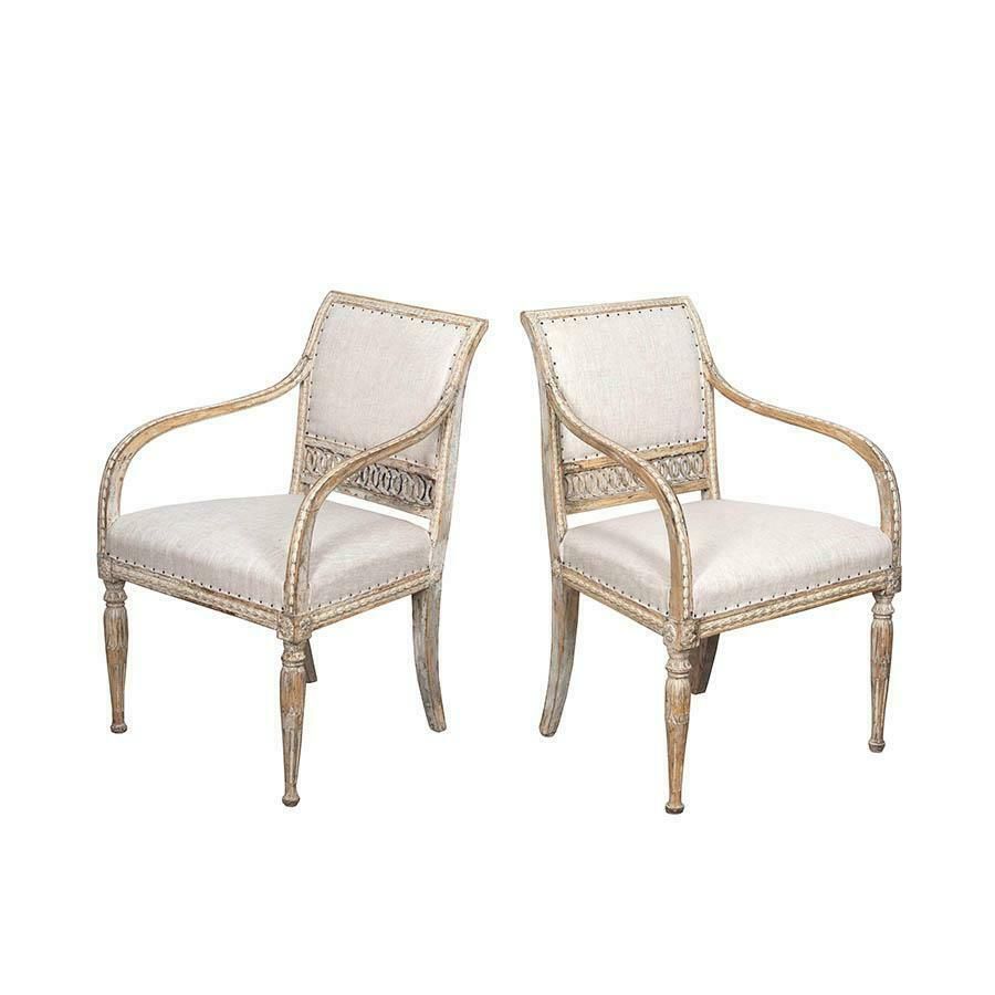 Pair Of 19th Century Gustavian Armchairs photo for sale