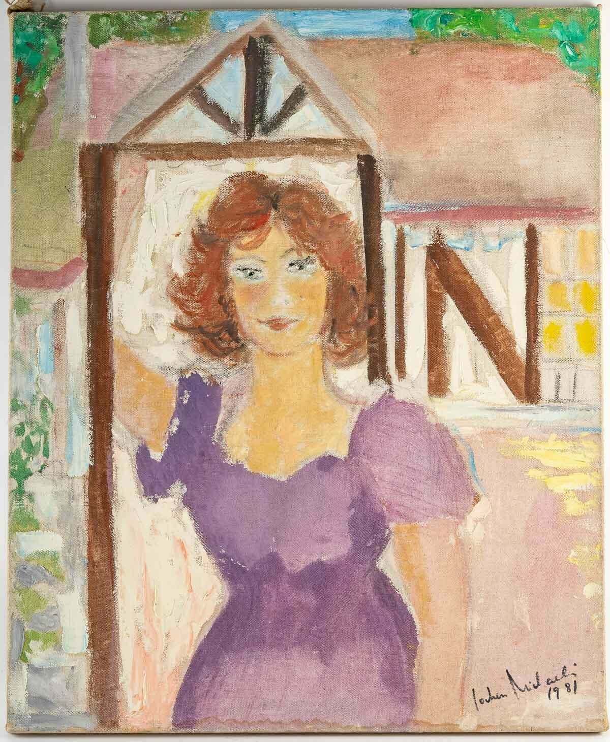 Painting Of A Woman, 20th Century photo furniture