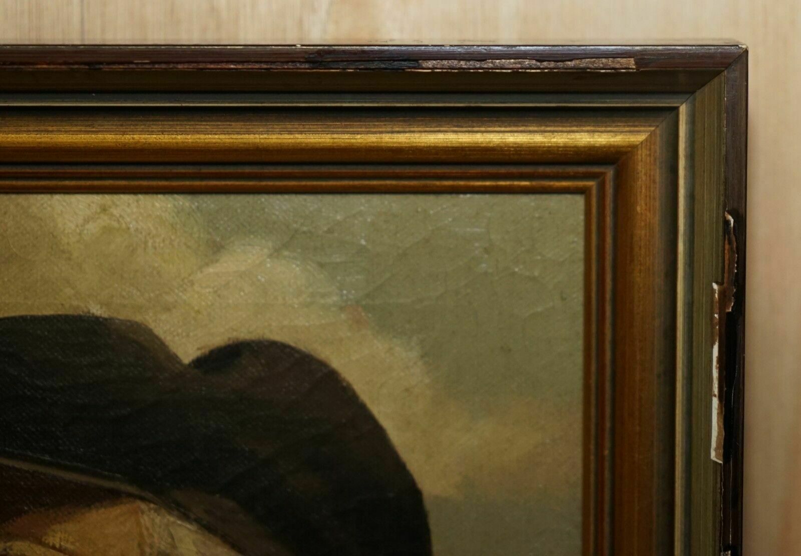 Jma Kensinck Signed Dutch Oil On Canvas Painting Of Old Man Smoking A Pipe photo Art