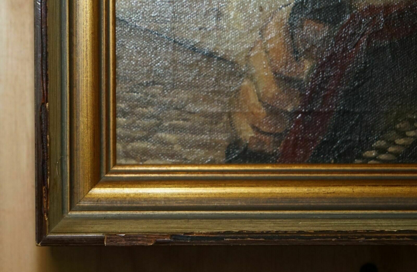 Jma Kensinck Signed Dutch Oil On Canvas Painting Of Old Man Smoking A Pipe photo 750.0